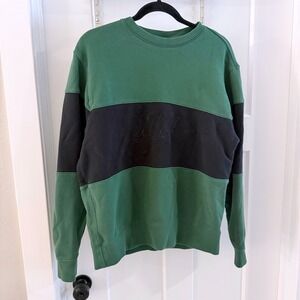 Nike Colorblock Crew Neck Sweatshirt Men's Size‎ Medium Green Black Logo